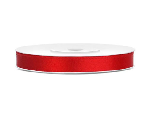 Picture of SATIN RIBBON RED 6MM PER METRE